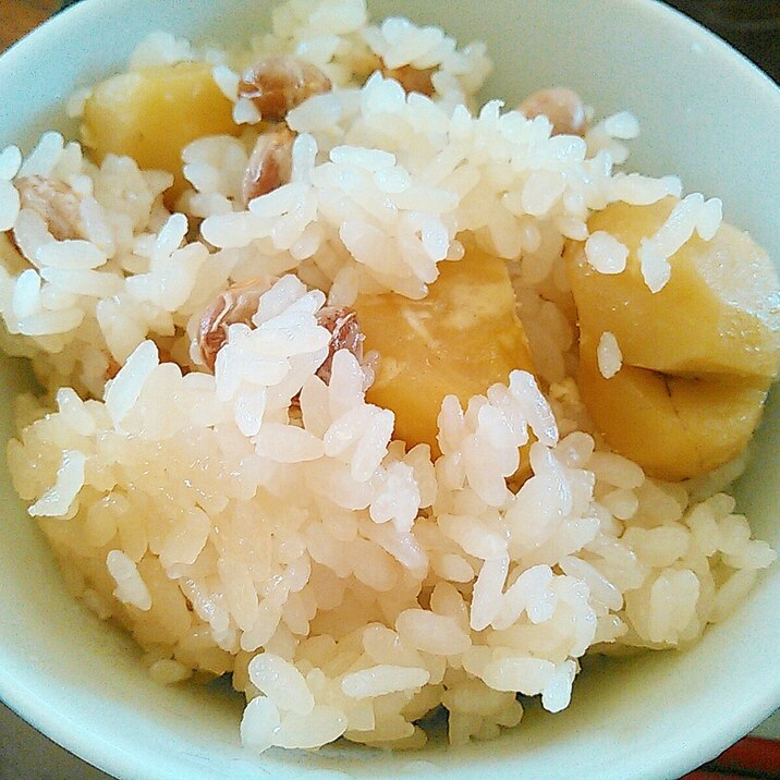 福豆で☆栗大豆ご飯